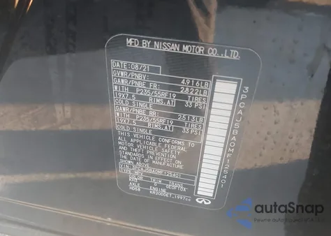 2021 Infiniti Qx50 Luxe from USA, damaged, VIN 3PCAJ5BA0MF125401